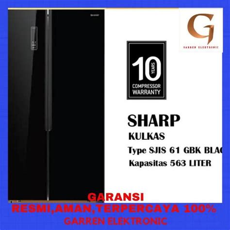 Jual Promo SHARP SJIS61GBK KULKAS SIDE BY SIDE SHARP 563L INVERTER SJ