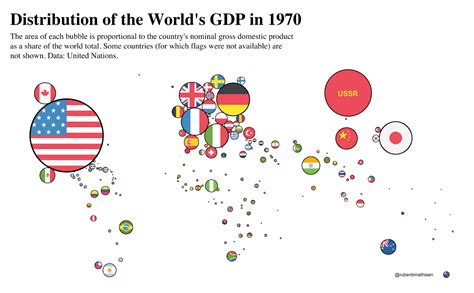 Mapped The Worlds Largest Economies Sized By Gdp 1970 2020 Flipboard