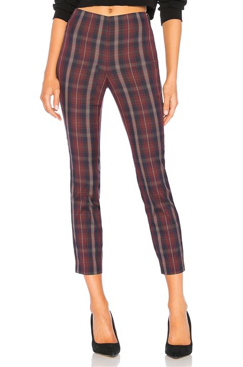 Rag Bone Simone Pant In Burgundy Plaid Revolve