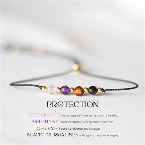 Protection Crystal Bracelet Empath Protection Rose Quartz Amethyst