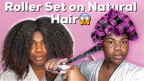 How To Roller Set On Thick Type 4 Natural Hair Youtube