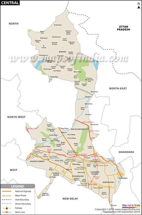 Delhi Map By District