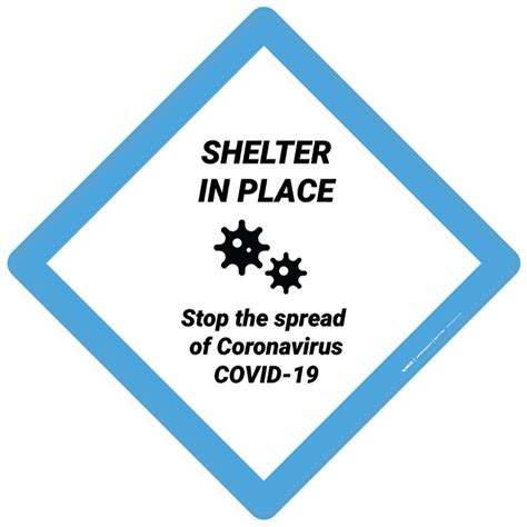 Shelter In Place Stop The Spread Of Covid-19 - Placard Sign