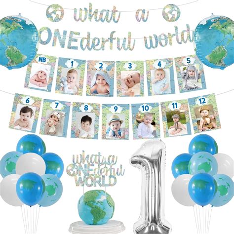 Amazon What A Onederful World St Birthday Decorations For Boy