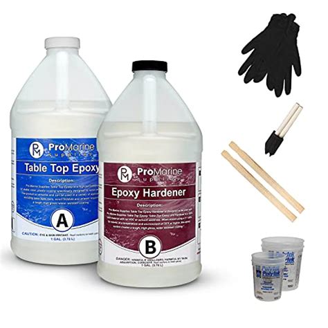 Pro Marine Supplies Crystal Clear Table Top Epoxy Resin 2 Gallon Kit