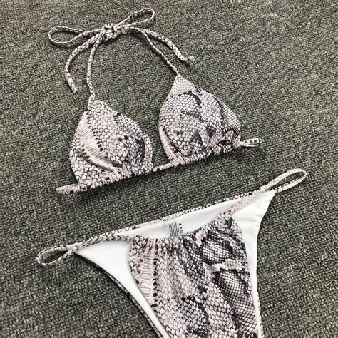 Cadena De Extreme Micro Tri Ngulo Bikini Tanga De Las Mujeres