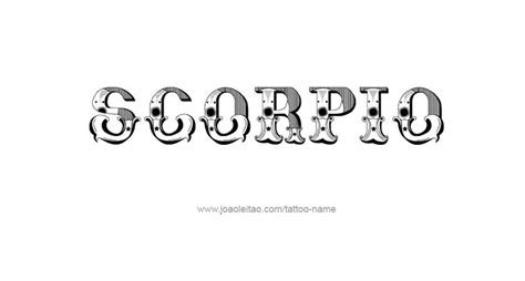 Scorpio Horoscope Name Tattoo Designs Tattoos With Names Name