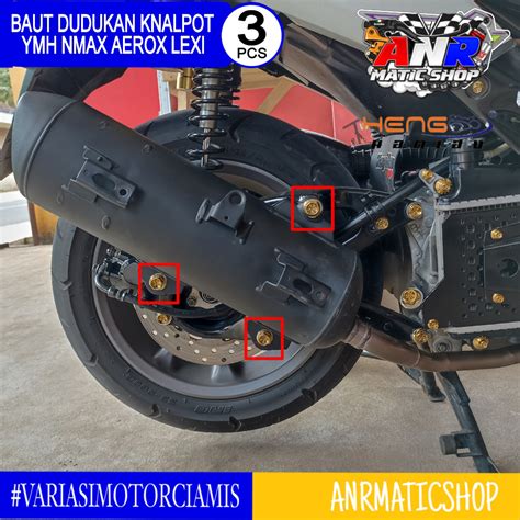 Jual Set Baut Dudukan Knalpot Arm Nmax Xmax Aerox Lexy Probolt