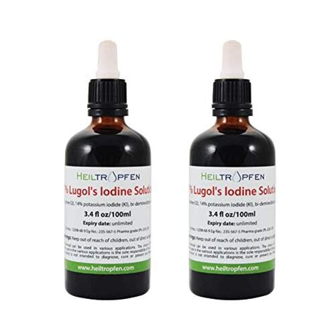 Lugols Iodine Solution 7 Twin Pack Two Bot 2x 34 Fl Oz Pharmaceutical