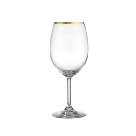 Gold Rim Red Wine Glass 22 Oz Rack Of 16 Atlanta Party Rentals