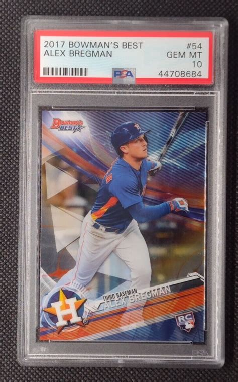 2017 Bowmans Best Alex Bregman RC Rookie PSA 10 Gem Mint 54 Astros EBay