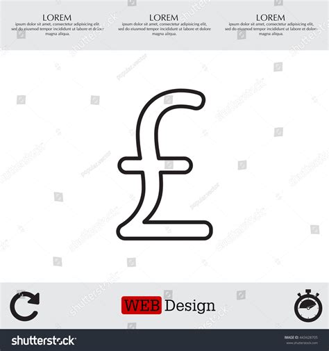 Sterling Sign Vector Design Website Line Stock Vector (Royalty Free ...