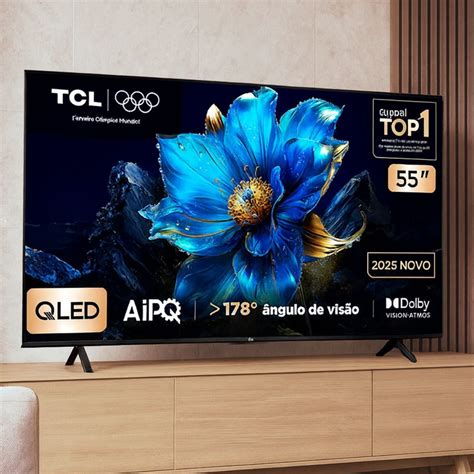 Tv 55 Polegadas Qled - Smart TV TCL 55 Polegadas QLED 4K P7K WiFi Bluetooth Google TV HDR10 ...