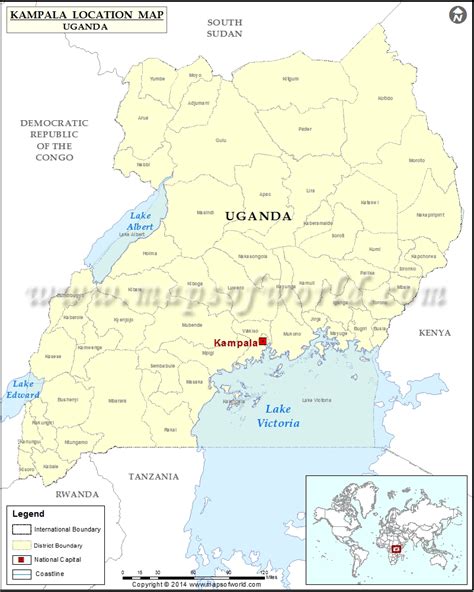 Where is Kampala | Location of Kampala in Uganda Map