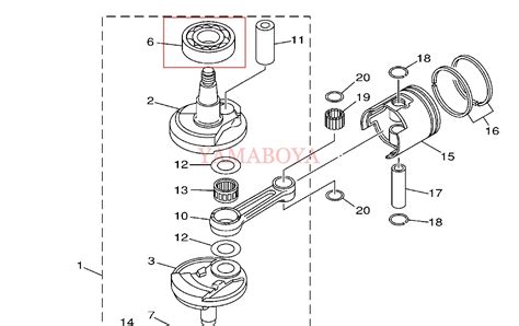 Boat Oem Japan Top Bearing Crank U For Yamaha Outboard Hp