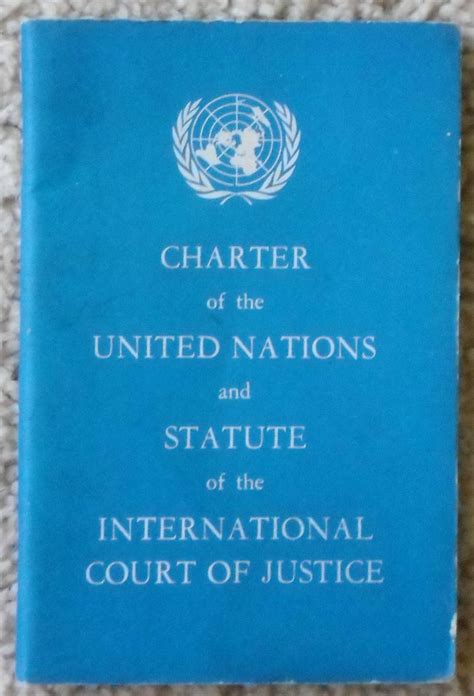 Charter Of The United Nations And Statute Of The