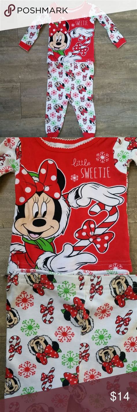 Disney Minnie Mouse Christmas Pajamas 2pc Set Minnie Mouse Christmas