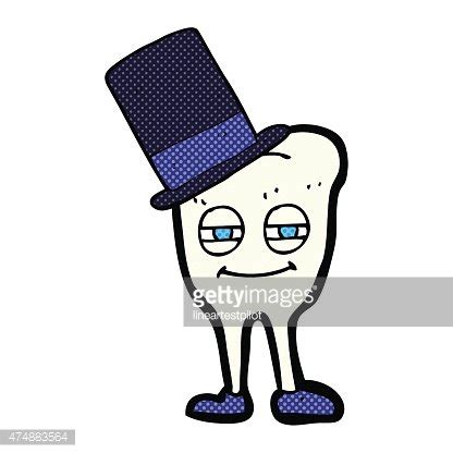 Cartoon Tooth Wearing Top Hat Stock Vector Royalty Free FreeImages