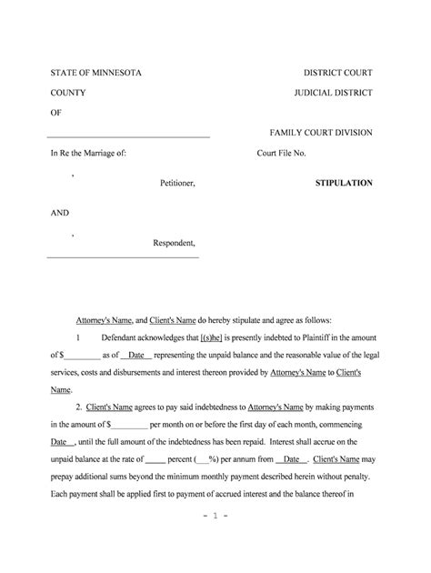 Judicial District Court File Number Assigned Judge Case Type Form