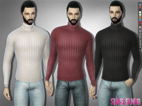 The Sims Resource 285 Chunky Ribbed Knitwear