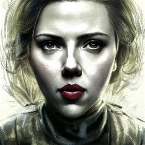 Portrait Of Scarlett Johansson Playing Role Of A Stable Diffusion