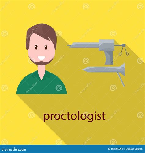 Vector Design Of Proctologist And Diagnosis Sign Set Of Proctologist