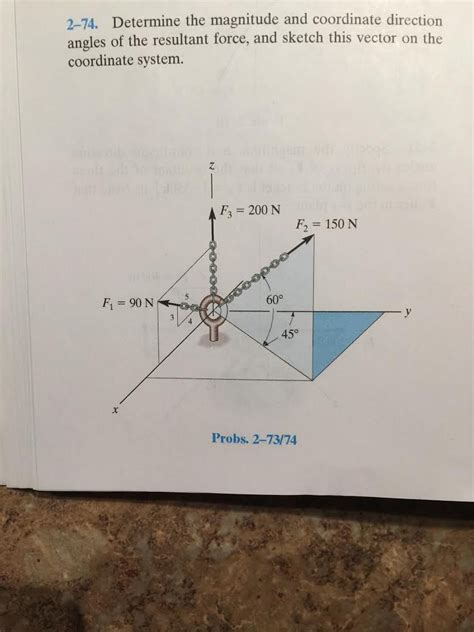 Solved Determine The Magnitude And Coordinate Direction Chegg