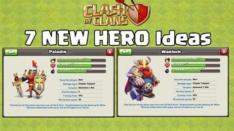 7 NEW HERO Ideas For Clash Of Clans Updates YouTube