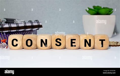 Consent Word From Wooden Blocks With Letters Consent Concept On