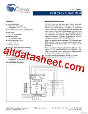 Cy C D Datasheet Pdf Cypress Semiconductor