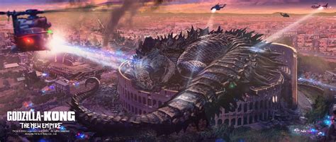 Concept Art Of Godzilla Taking A Nap At The Coliseum Rmonsterverse