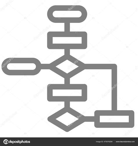 Chart Diagram Flow Icon Outline Style Stock Vector Image By ©iconfinder