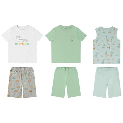 Lot De Pyjamas Courts Pi Ces Fantaisie Pour Gar On Orchestra