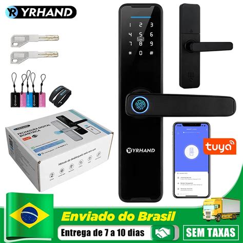 Yrhand Fechadura Digital Smart Door Lock Tuya App Desbloqueio Remoto