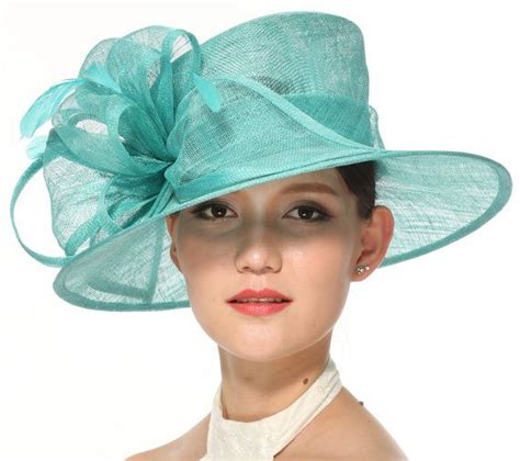 Turquoise Kentucky Derby Hat Church Hat Wedding Hat Easter Etsy