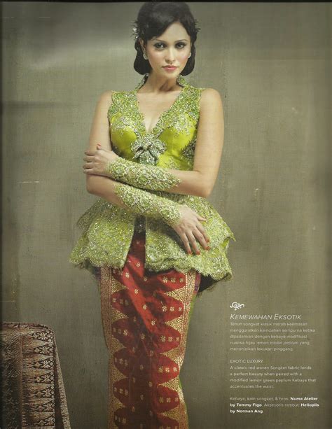 Natural and fresh with modern kebaya Green - International Kebaya Batik ...