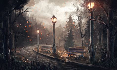 Artistic Pathway Lights HD Wallpaper by Sylar113