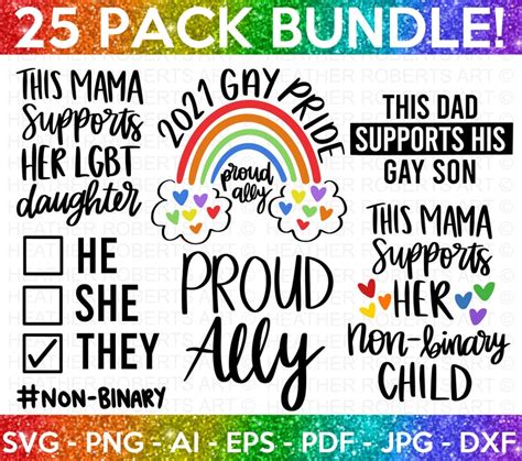 Gay Pride Ally SVG Bundle LGBT Ally SVG Bundle Gay Ally Svg Etsy UK