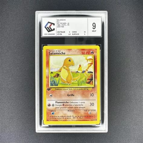 CARTE POKÉMON SALAMÈCHE 46 102 CCC9 Édition 1 Set De Base Wizards Fr