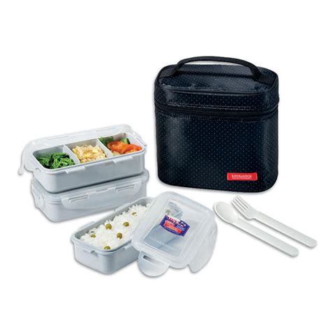 Harga Lock Lock Lunch Box Pcs Set With Black Lunch Bag Hpl Db