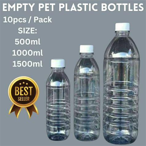 Empty Pet Plastic Bottle For Dish Washing Fructose Any Liquid 10pcs