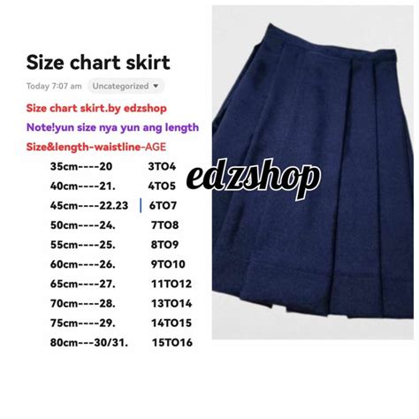 skirt school uniform.navy blue,kinder to over size | Lazada PH