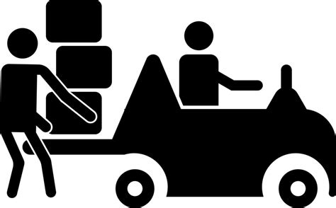 worker loading boxes  car  vector art  vecteezy
