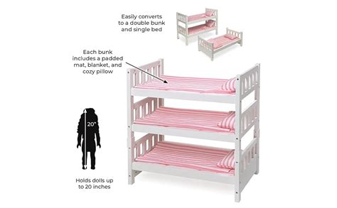 Amazon Badger Basket Toy Convertible Doll Bunk Bed With