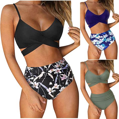 Jacenvly 2024 Plus Size Bikini Swimsuits For Women Clearance Soft