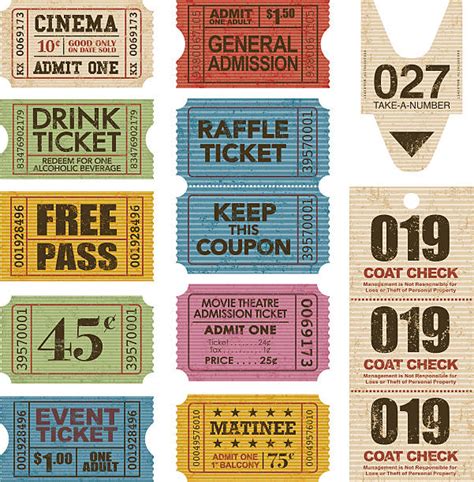 Clip Art Of A Movie Ticket Stub Template Illustrations, Royalty-Free ...