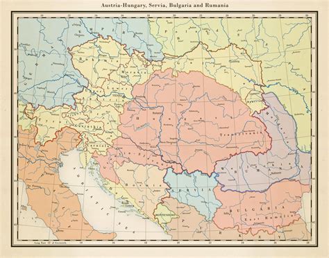 Map Of Austria Hungary In The Early 1900s Map Language Art Europe Map