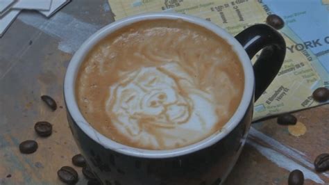 Coffee artist creates latte art in Midtown for International Coffee Day - ABC13 Houston