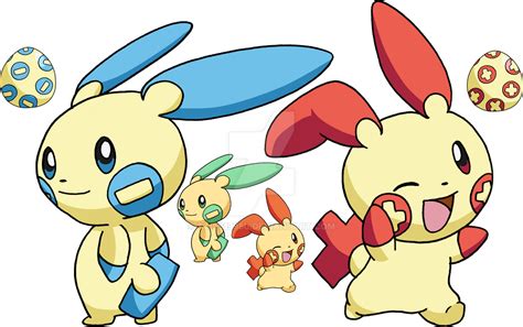 311 - Plusle and 312 - Minun by Tails19950 on DeviantArt