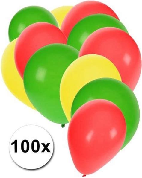 100 Ballonnen Roodgeelgroen